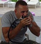 Khaled Zaki checking Mk6 rebreather Mouth piece