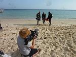 Khaled Zaki on the beach AlRayan TV Mk6 rebreather  2