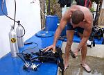 Khaled Zaki refreshing the Machine after the dive @ Neptune diving center